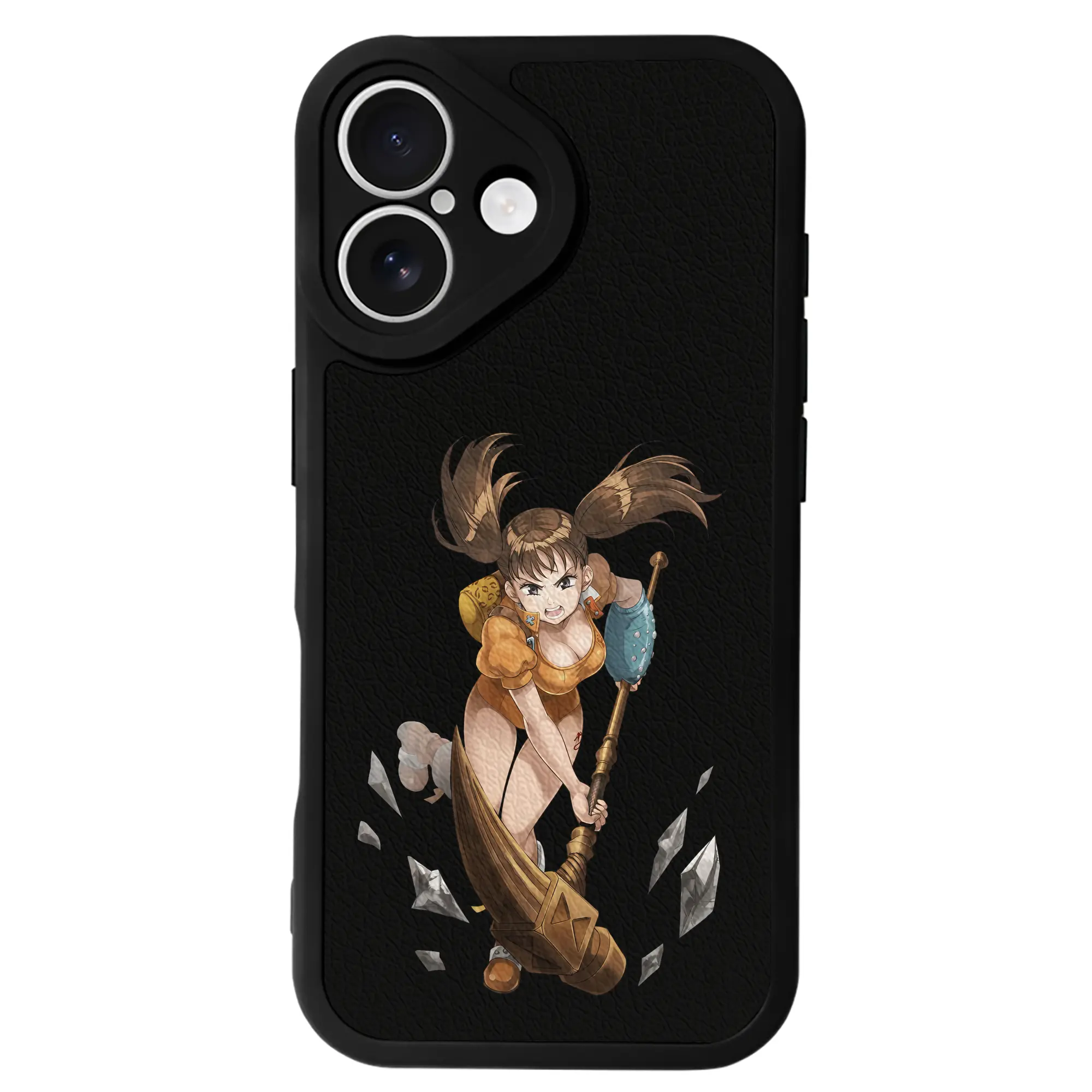 七つの大罪 グッズ ディアンヌ - IPhone 16シリーズ対応 ・ シリコンスマホケース ・ レザー調 ・ 高精度フィット ・ 耐衝撃 ・ ワイヤレス充電対応 ・ 精密カット